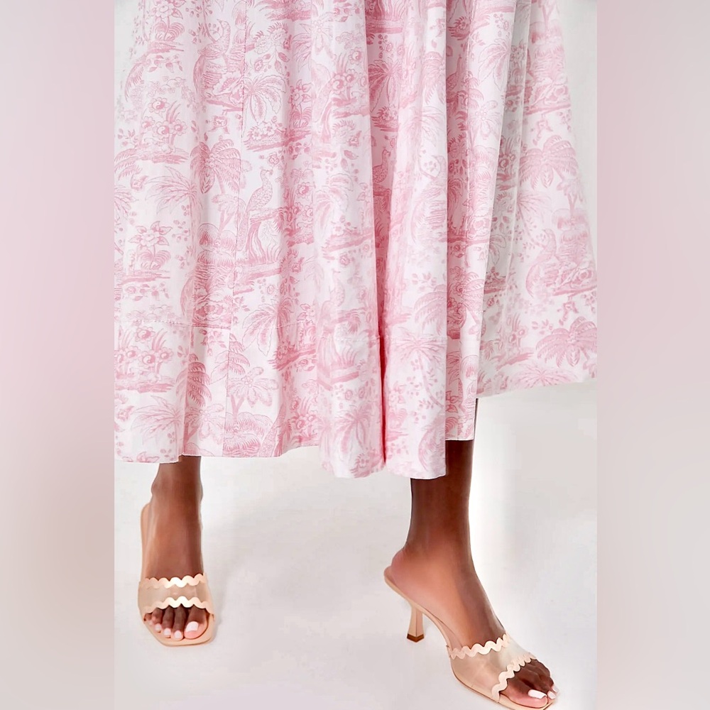 🌺🎉2XHP🎉🌺 NWT Staud Wells Midi Dress Cherry Blossom Toile - Picture 5 of 16